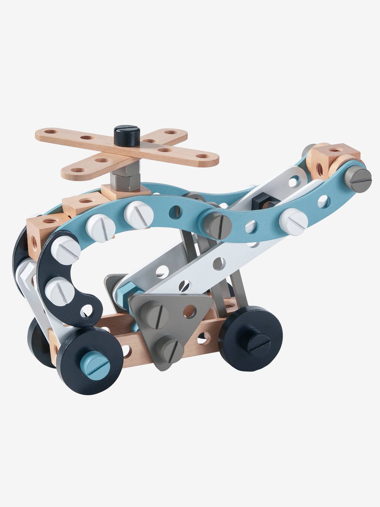 Coffret multi-constructions en bois FSC® multicolore