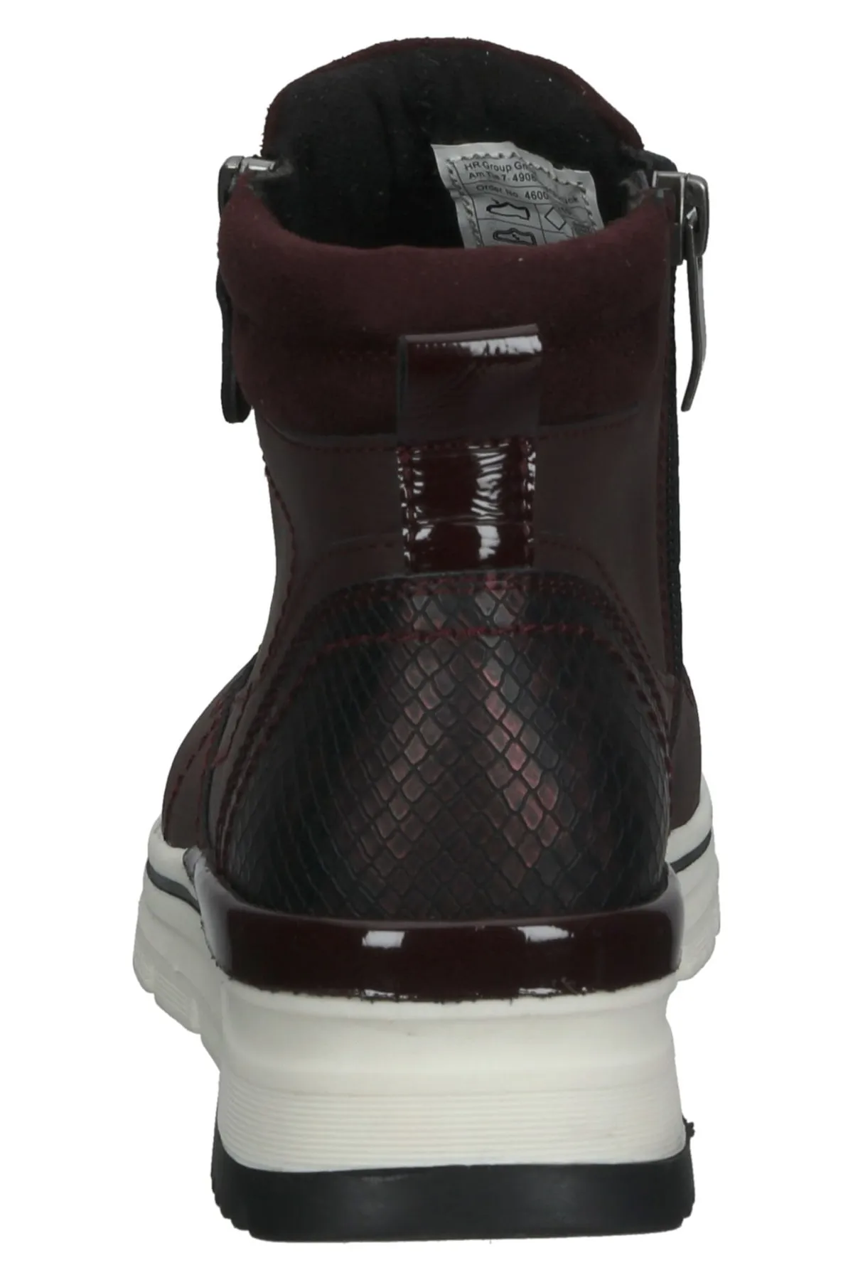 Bama  Stiefelette - Rot - Flacher Absatz