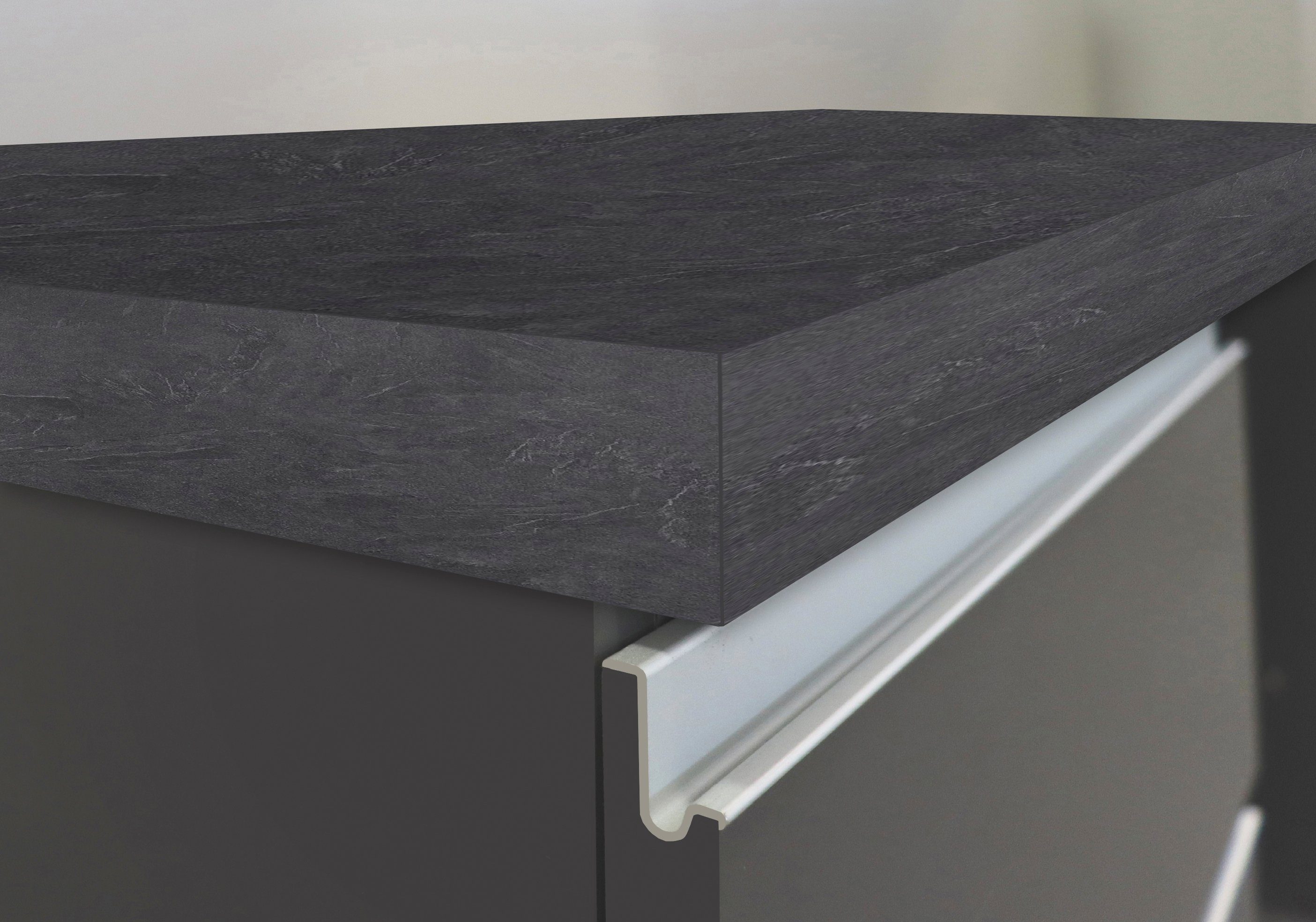 Tecnos Küche Sole, Breite 160 cm, 2 Türen, 4 offene Fächer
