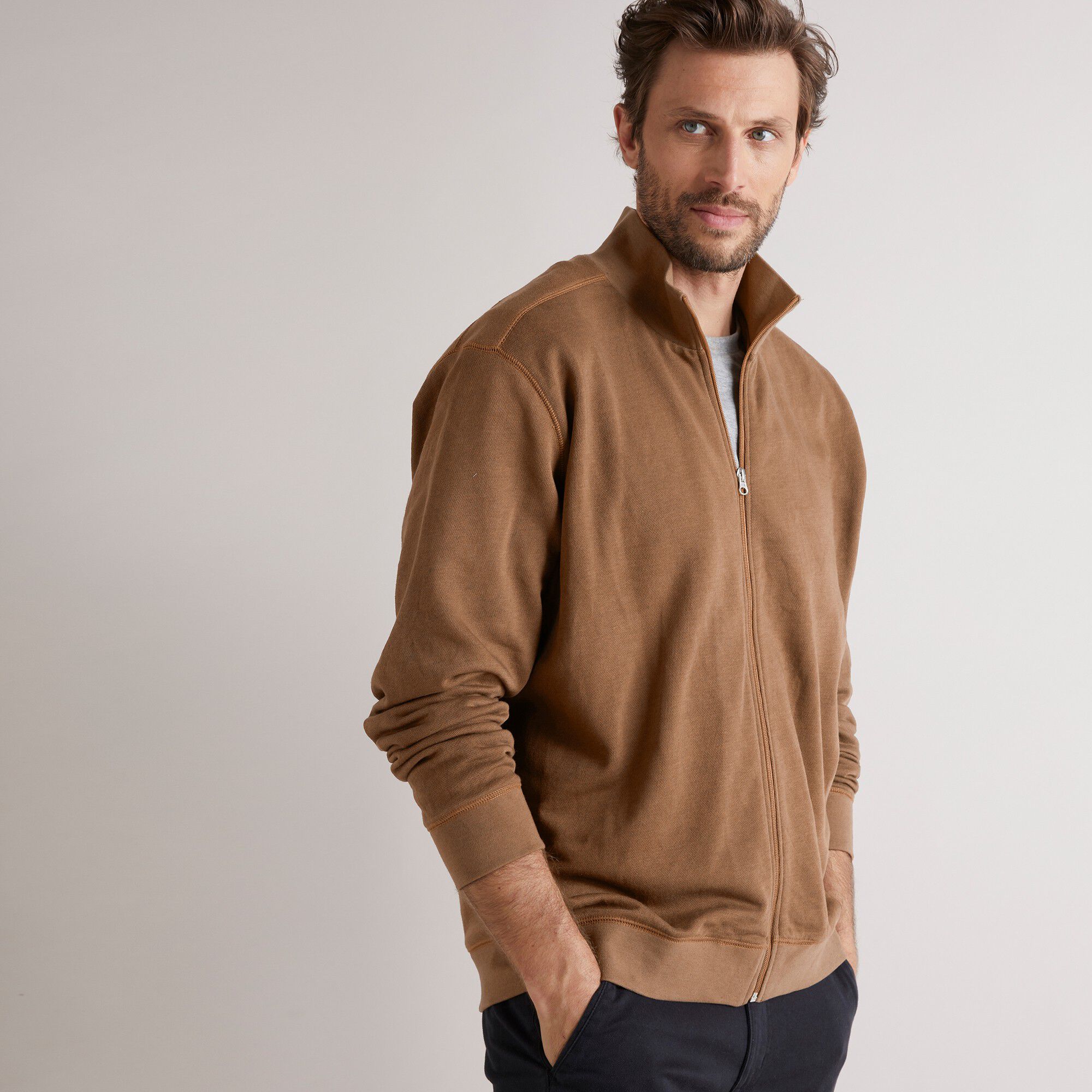 Sweat entièrement zippé uni