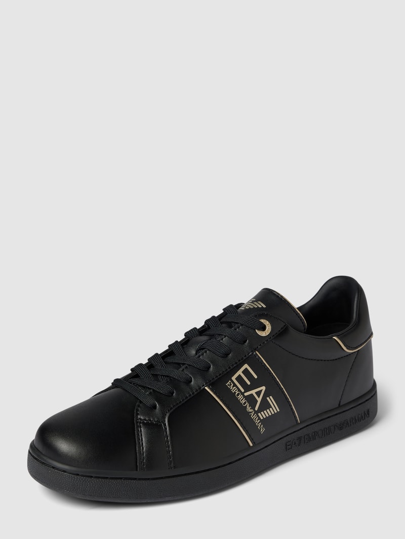 Sneaker mit Label-Details Modell 'CLASSIC' in schwarz