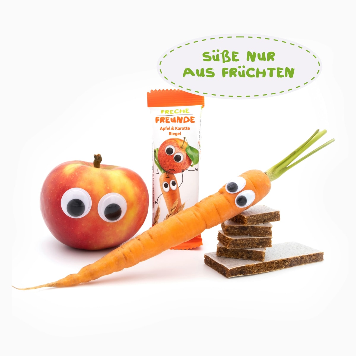 Fruchtriegel mit Getreide Apfel Karotte ab 1 Jahr, (4x23 g), 92 g