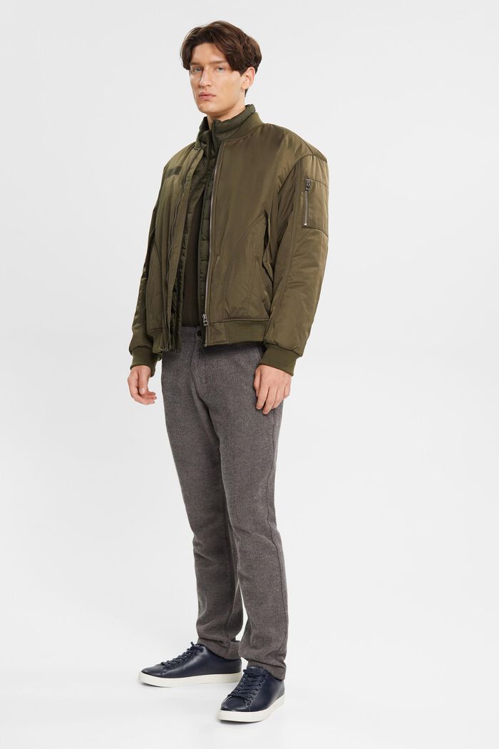 Fischgrat-Hose Slim Fit
