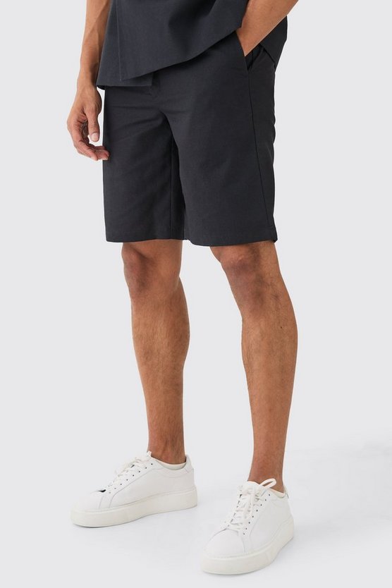 Smarte Leinen-Shorts mit Komfort-Bund