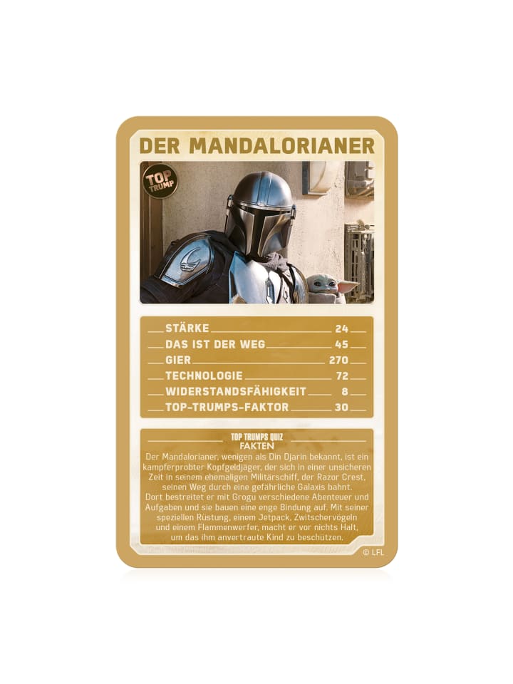 Winning Moves Top Trumps Collectables - Star Wars Mandalorian in bunt günstig kaufen onesize