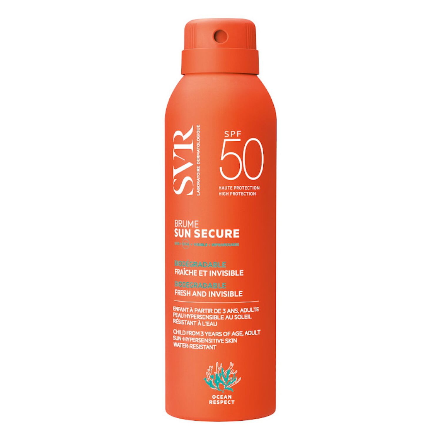 SVR Sun Secure Brume Biodégradable Fraîche et Invisible SPF50 200 ml