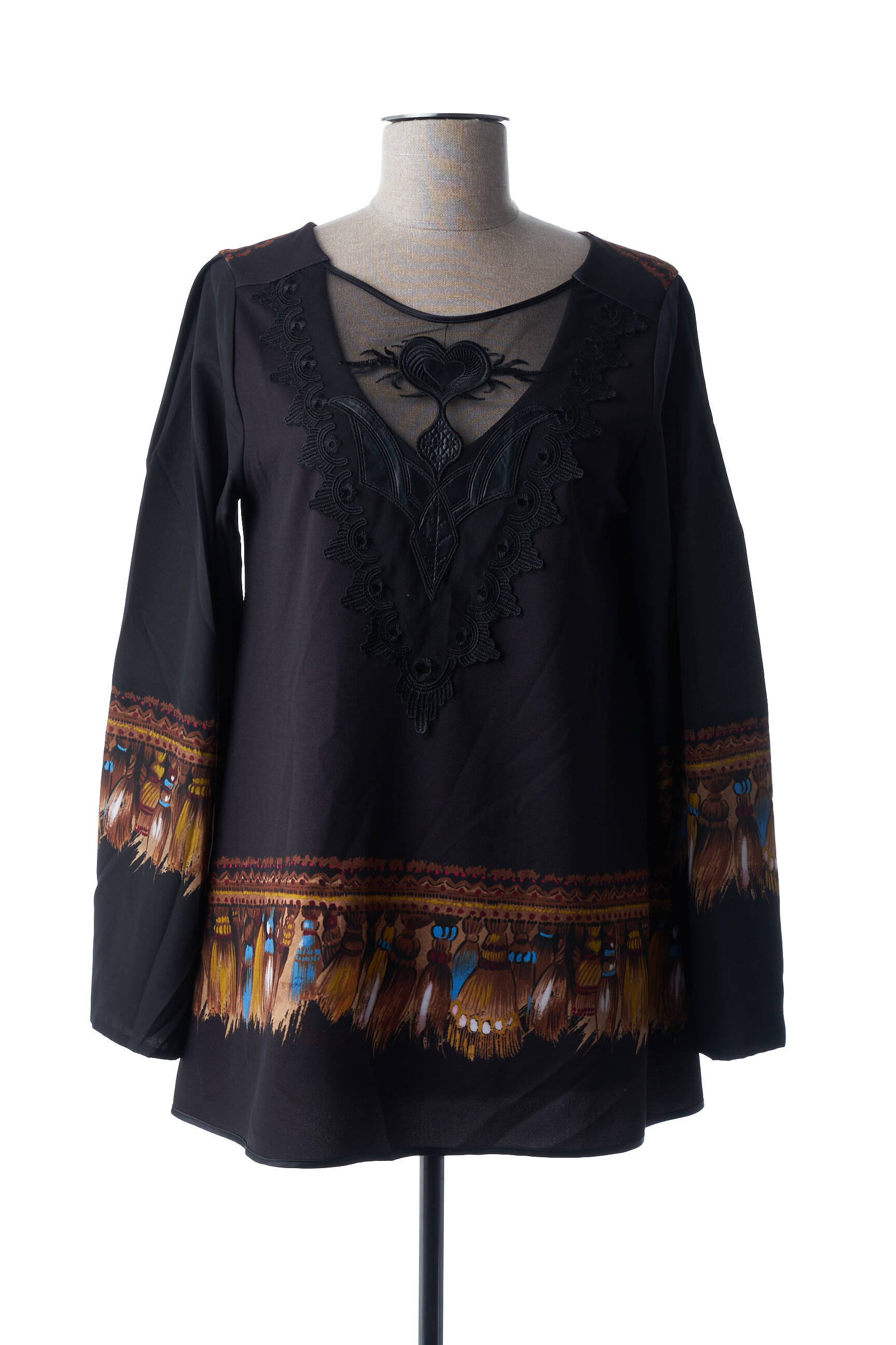 Save The Queen Tuniquemanchelongue Femme couleur noir