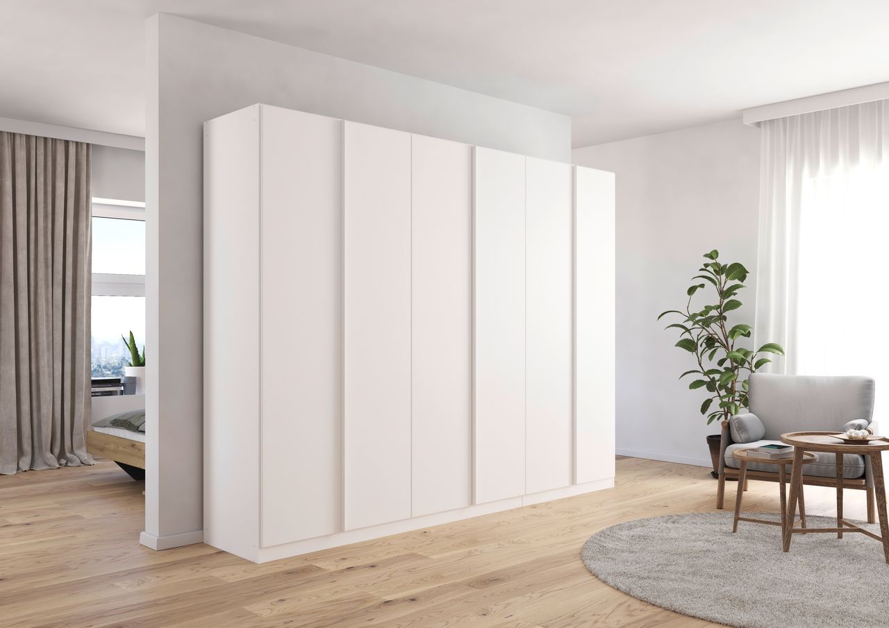 Rauch Möbel Monostar Drehtürenschrank, 6-türig, Alpinweiß