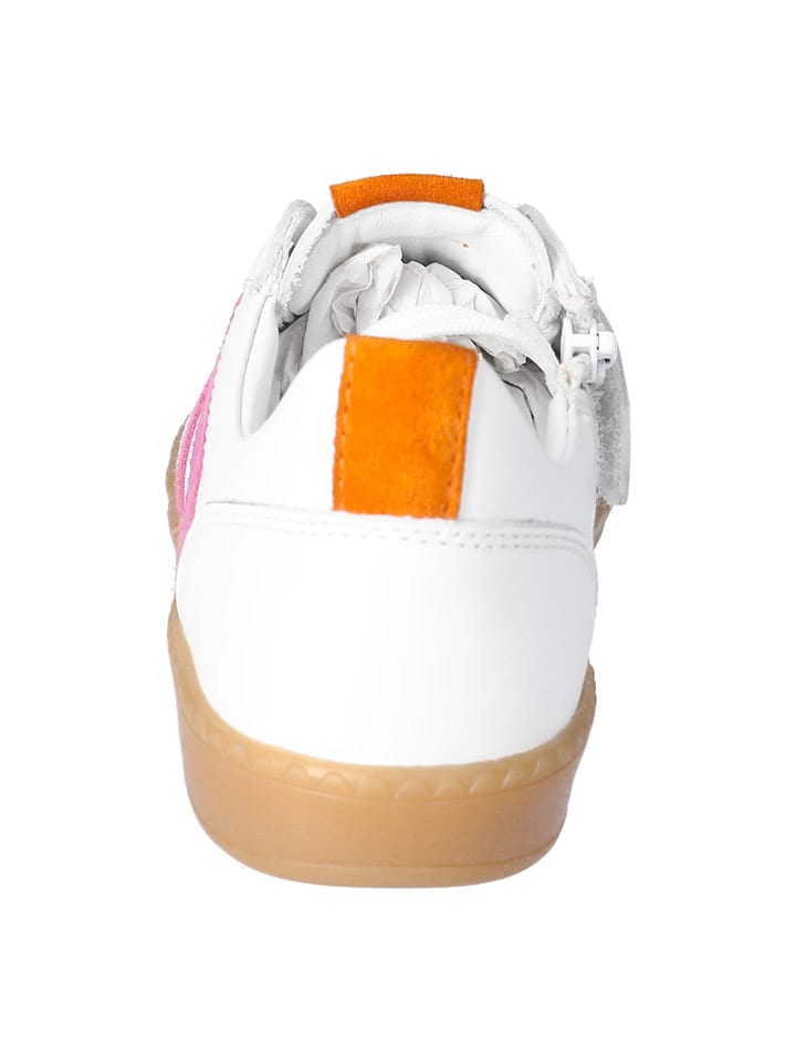 Ricosta Leder-Sneakers in Weiß/ Pink günstig kaufen