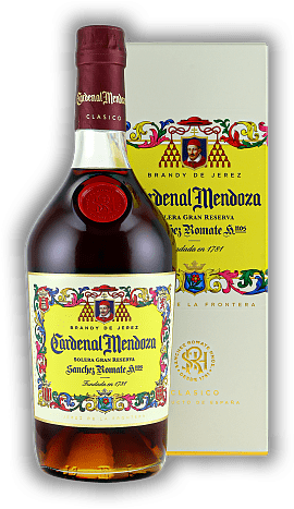Cardenal Mendoza Solera Gran Reserva Cardenal Mendoza Solera Gran Reserva Dieser Brandy reift viele Jahre in Eichenfässern im traditionellen Solera-Criadera-Verfahren und erhält dadurch seinen außergewöhnlichen weichen, runden Geschmack. 0,7	 Liter -