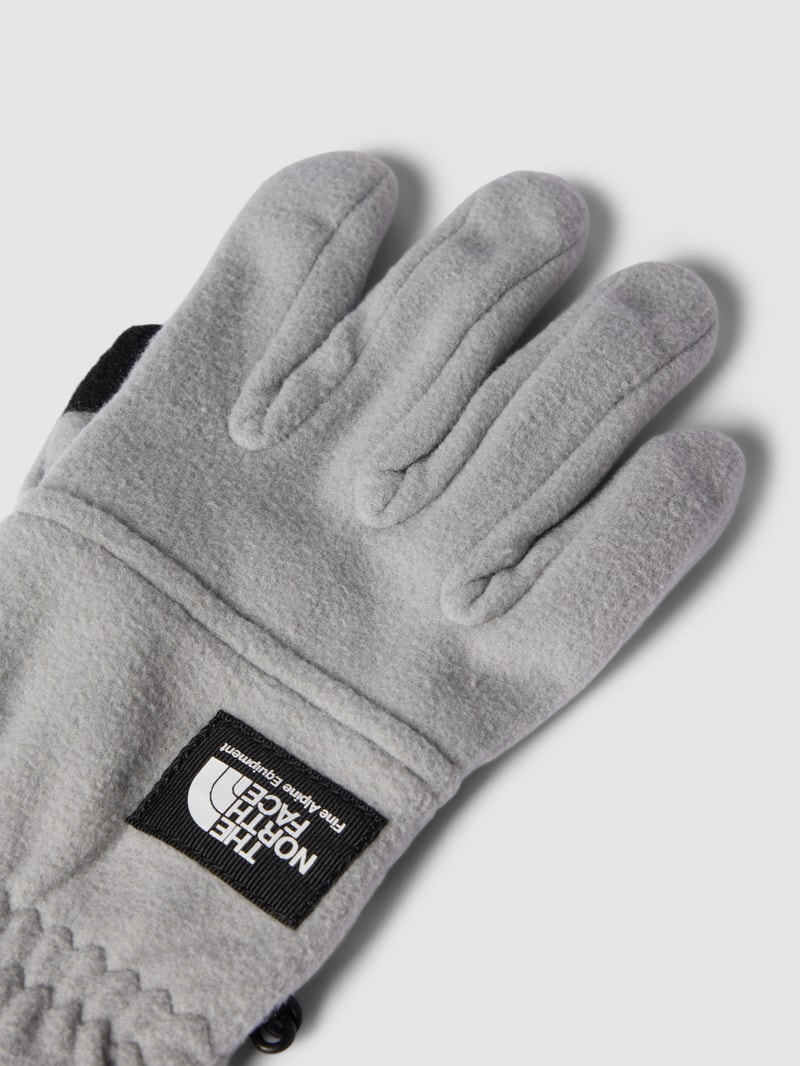 Handschuhe mit Label-Detail in mittelgrau