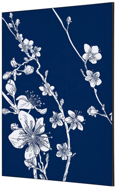 SHOWDOWN Textile Wanddekoration Japanische Kirschblüte Mehrfarbig Aluminium