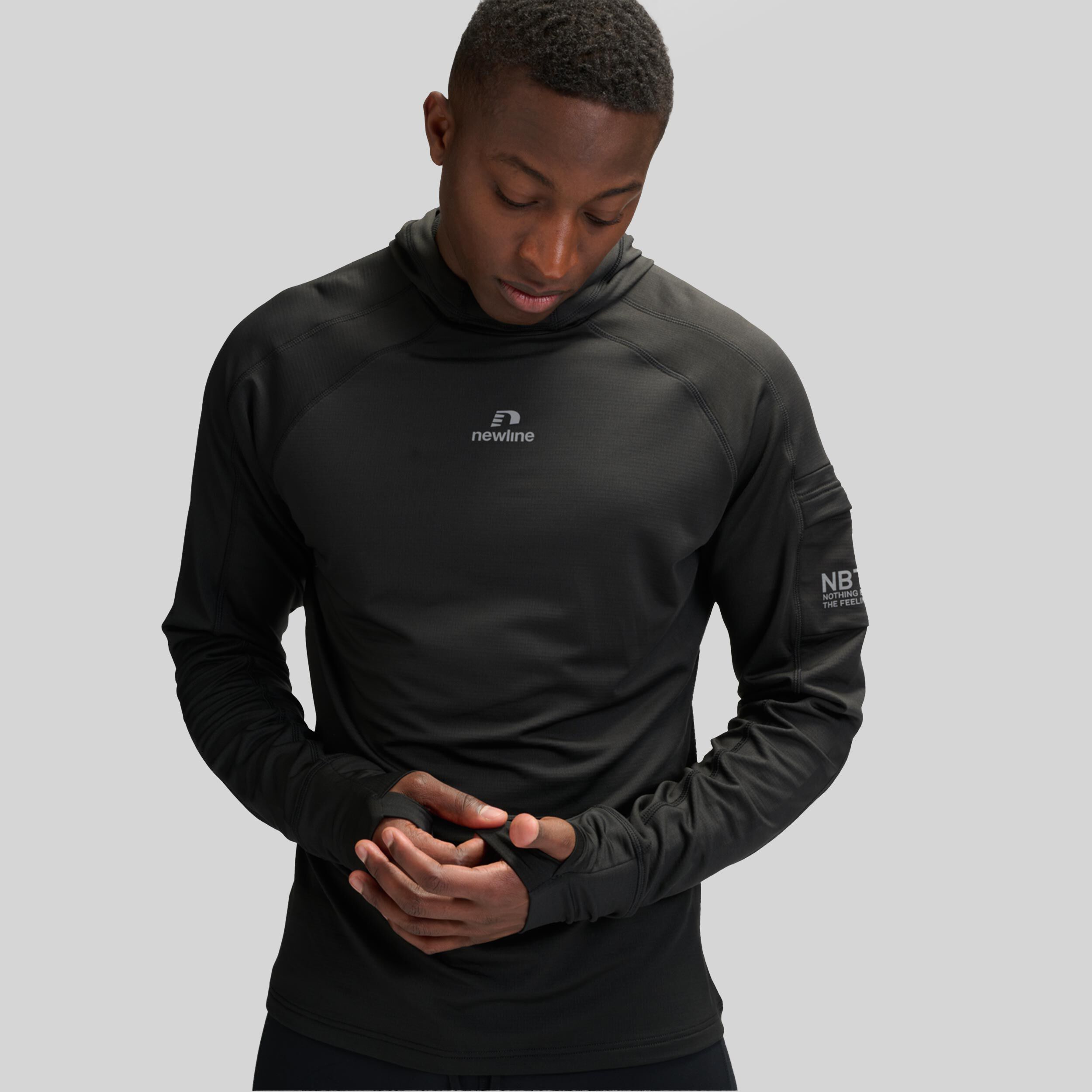 Rapid Hood Midlayer Lauftop Herren - Schwarz