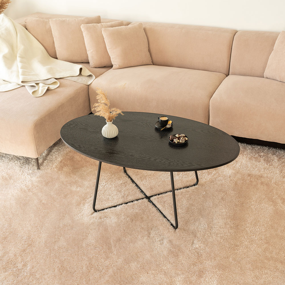 Home Deluxe HOME DELUXE Couchtisch Oval NOVARIS -  Dark Oak