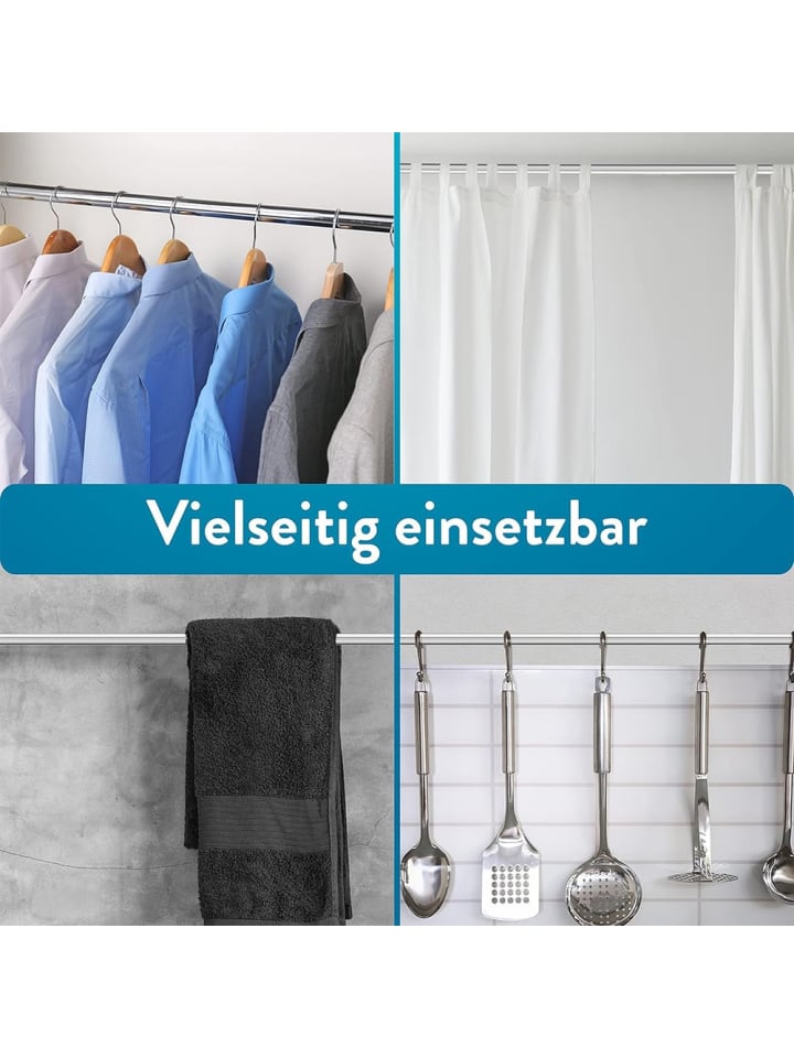 Benkstein BENKSTEIN Duschvorhangstange - 125–220 cm - Edelstahl - ausziehbar & rostfrei günstig kaufen onesize