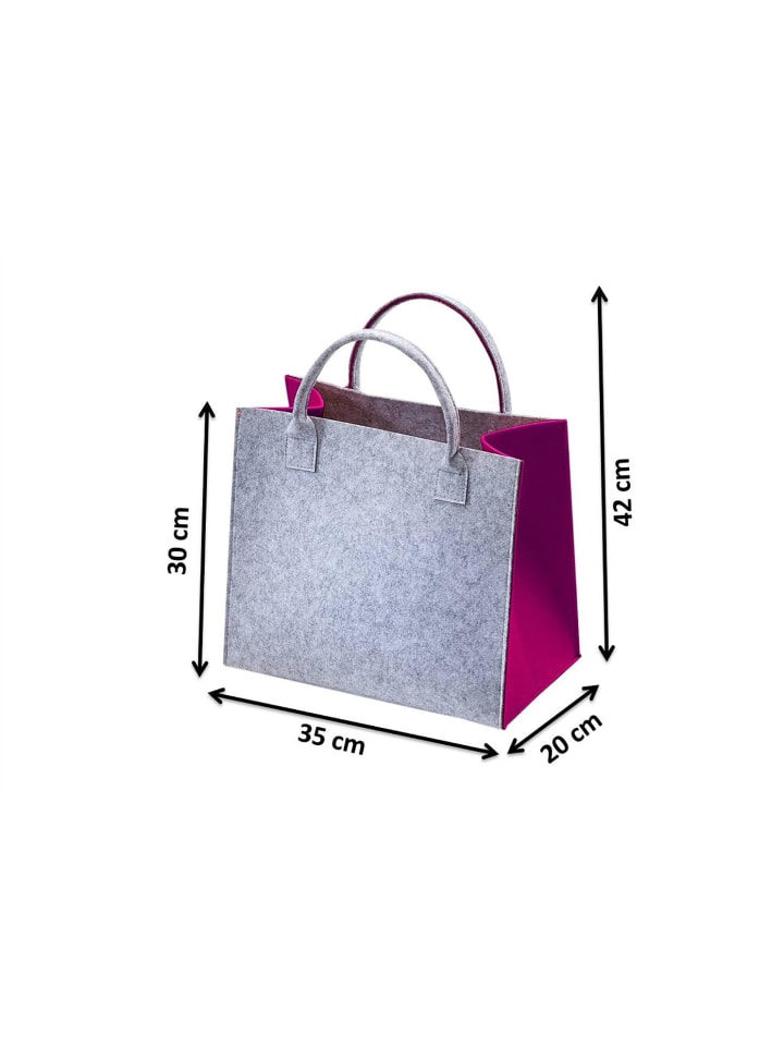kobolo Einkaufstasche PINKFELTBAG in Grau günstig kaufen onesize