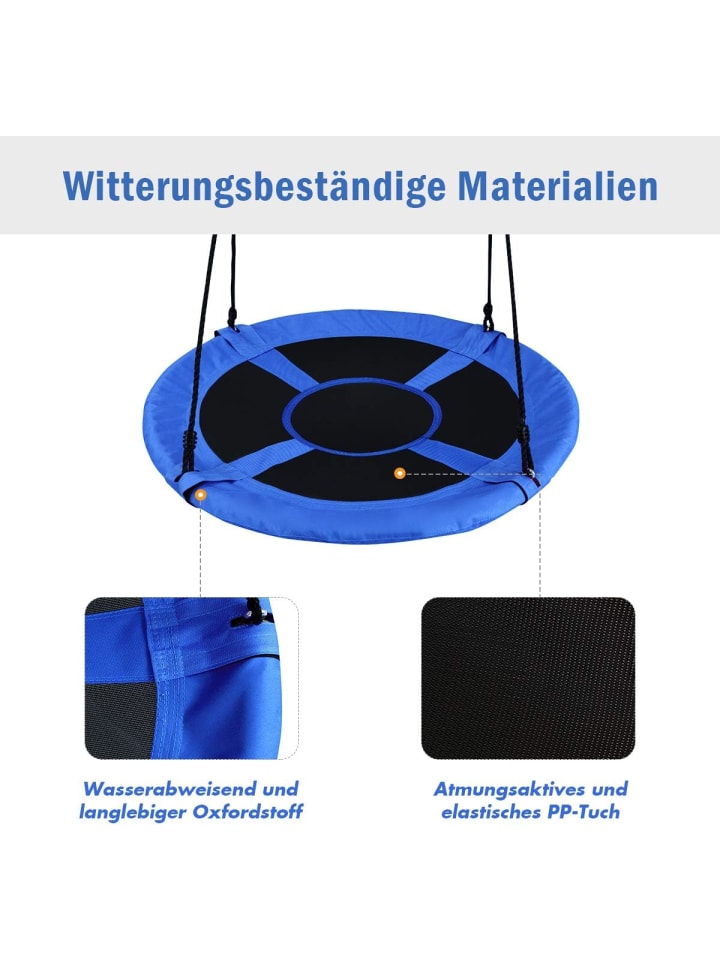 COSTWAY Nestschaukel φ100cm in Blau günstig kaufen onesize