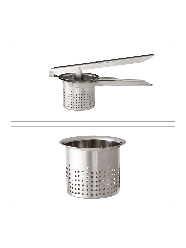 relaxdays Kartoffelpresse in Silber günstig kaufen onesize