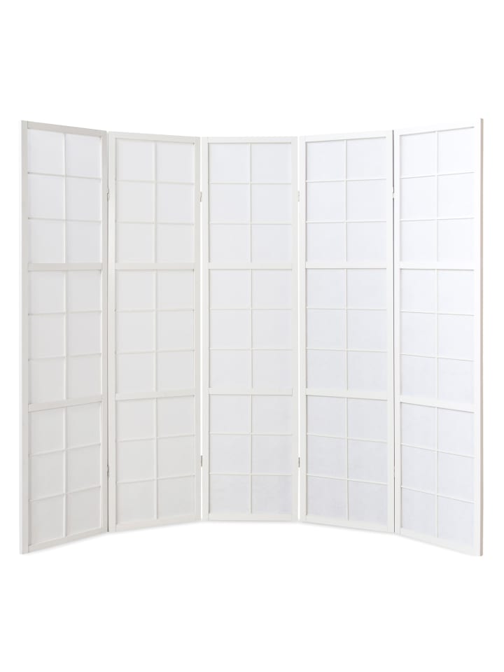 Homestyle4u 5-tlg. Paravent Shoji in Weiß 220x175 cm günstig kaufen onesize