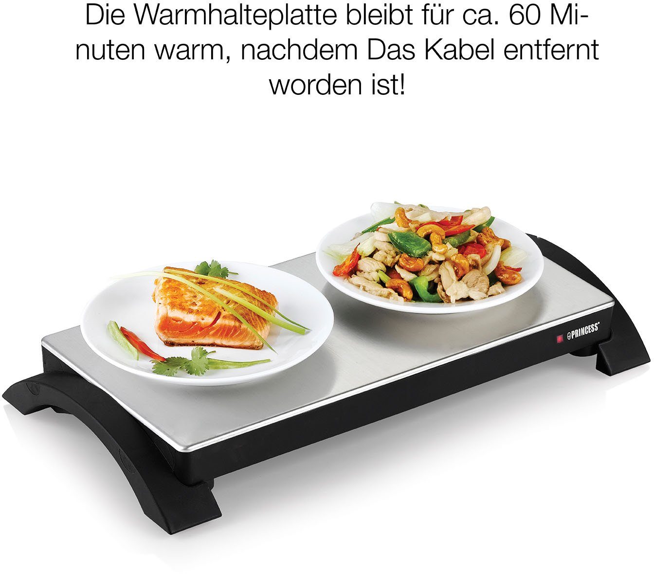 PRINCESS Warmhalteplatte 312295.01.004, auch kabellos nutzbar