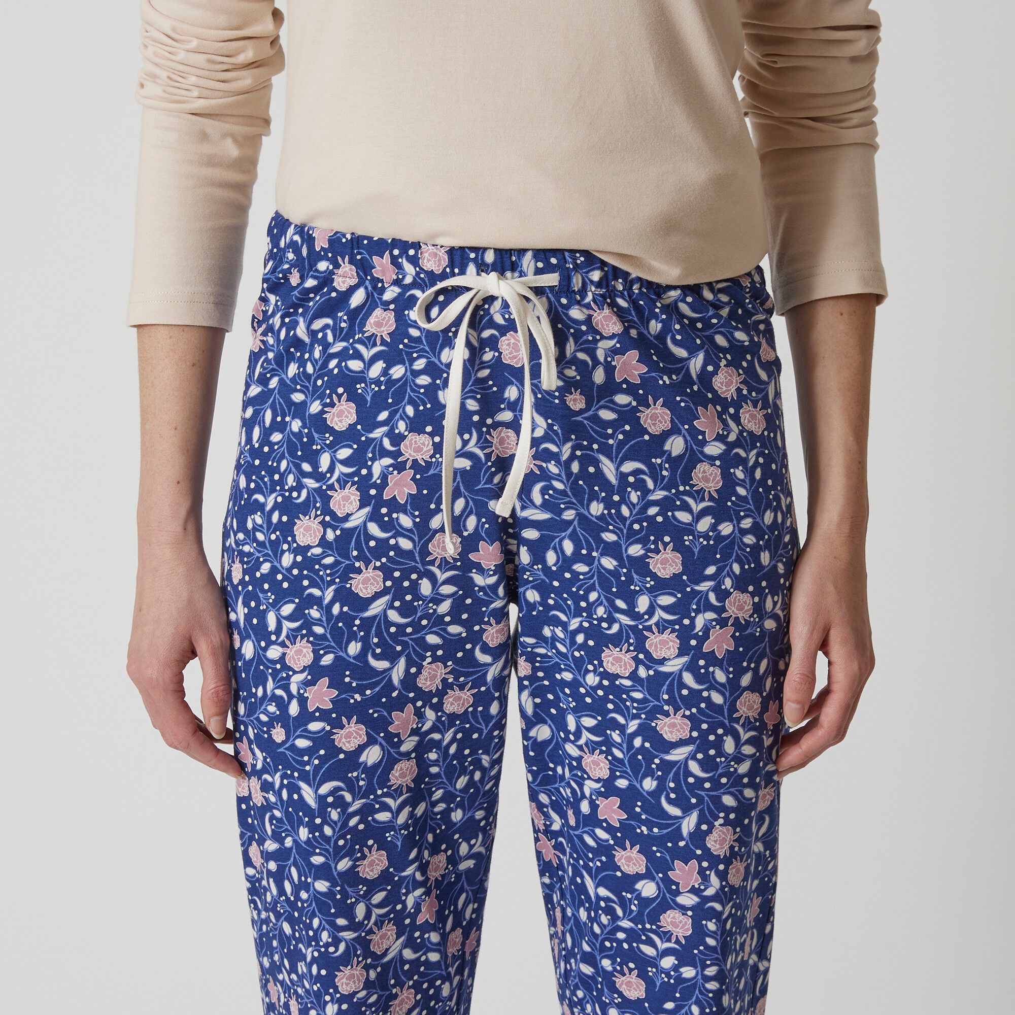 Pantalon pyjama coton imprimé floral