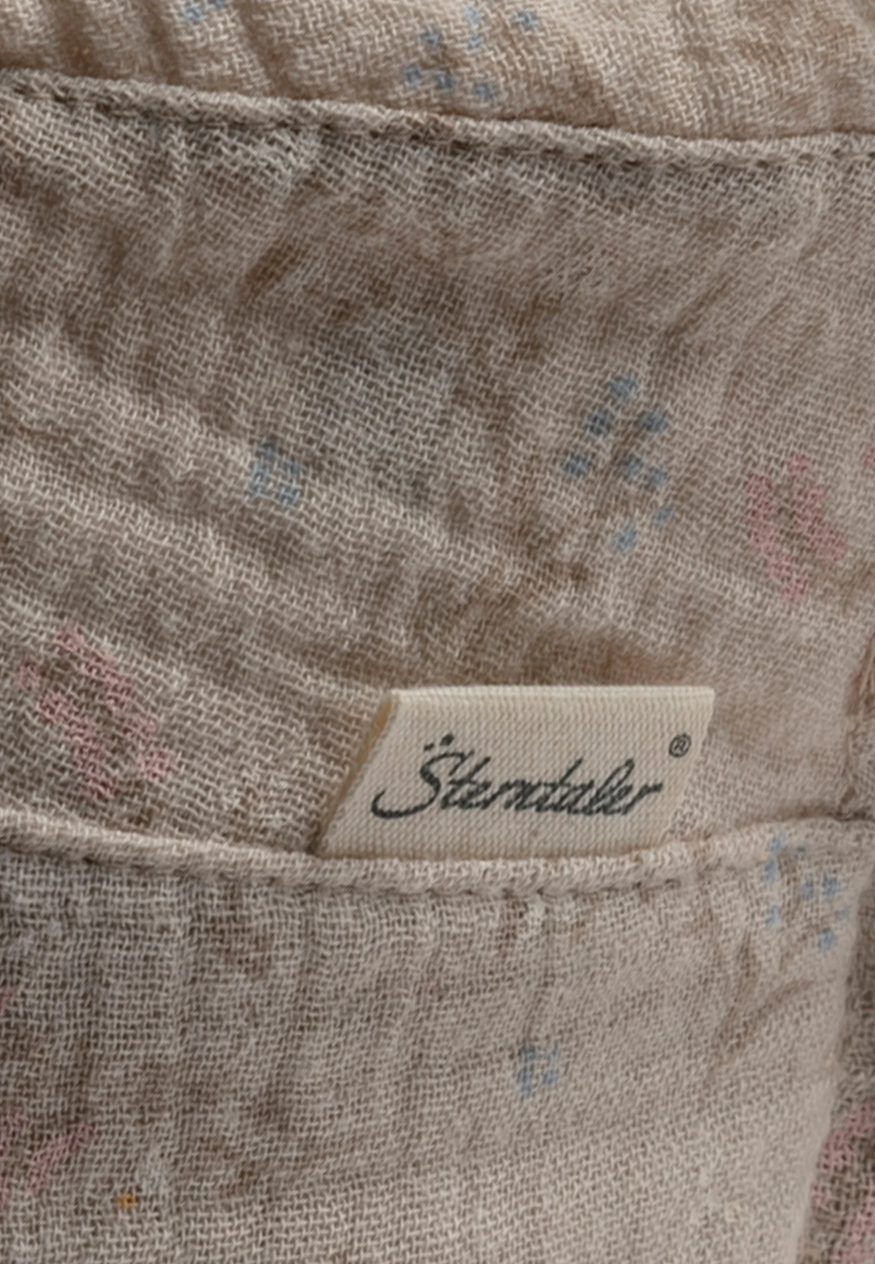 Kopftuch bedruckt mit floralem Muster in beige