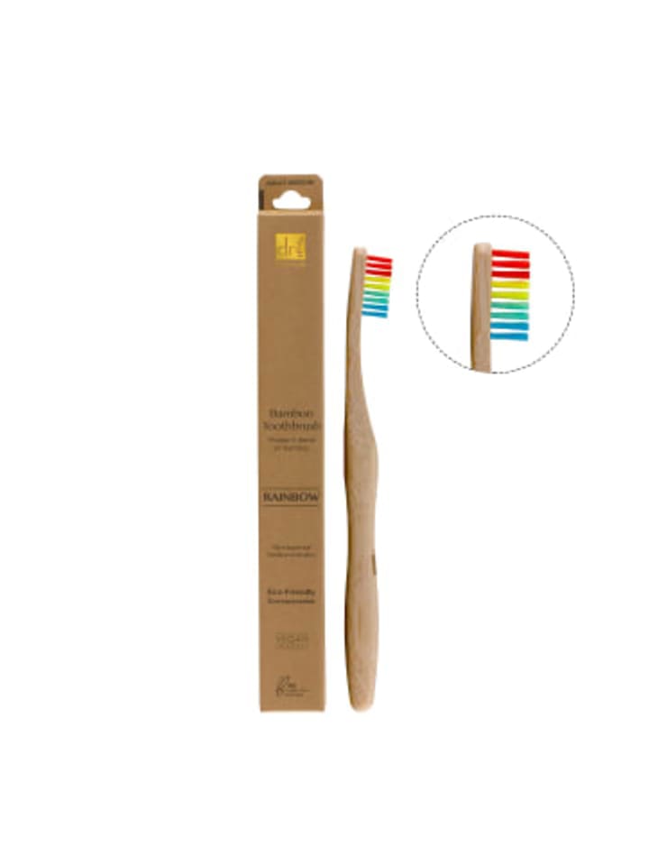 Dr Botanicals DB Rekomened Bambus-Zahnbürste: Blau   Regenbogen   Gelb günstig kaufen onesize