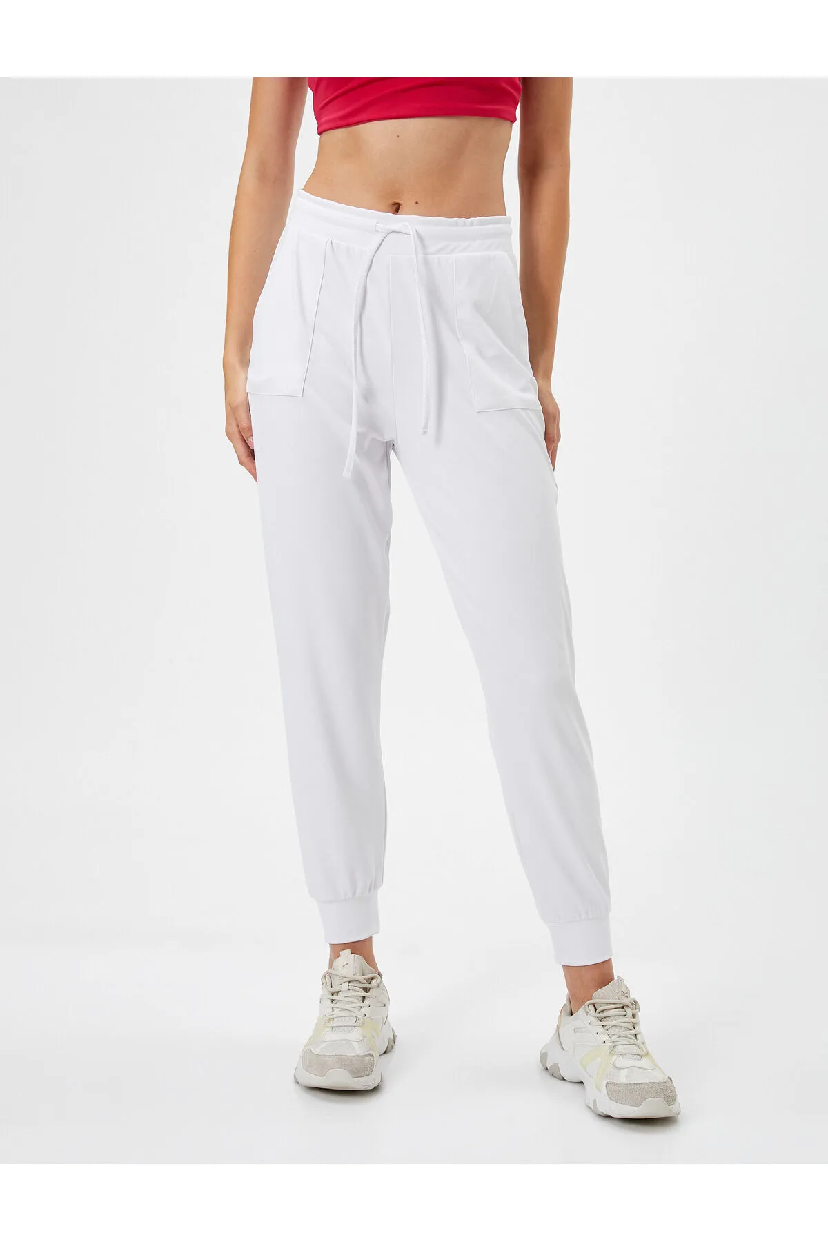 Koton  Jogger-Jogginghose mit Taschendetail und Spitzenbund