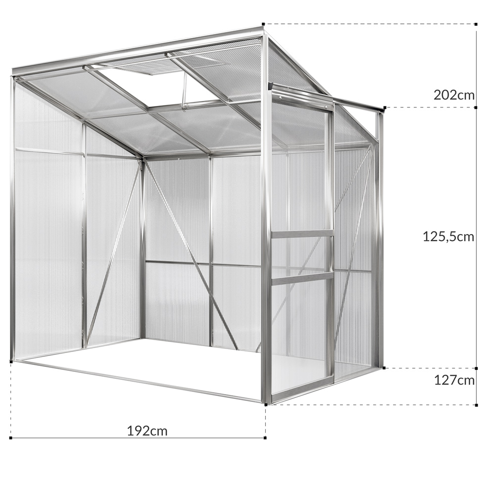 DEUBA Beistellgewächshaus 202 x 192 x 127cm