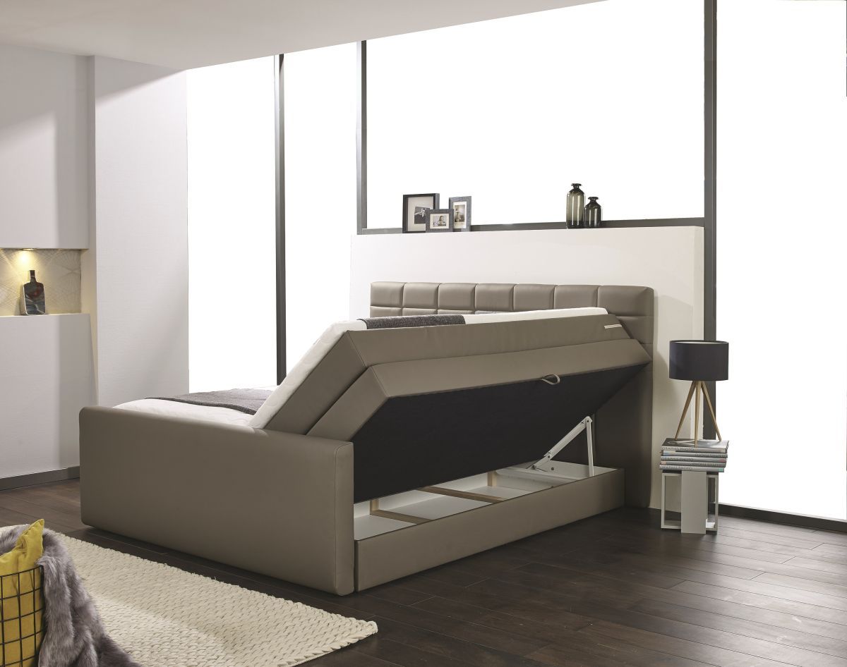Boxspringbett Ancona 2 mit Bettkasten Silber 180 x 200 cm