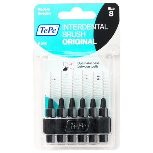 TEPE Interdentalbürste Original 1,5mm ISO 8 schwarz  6 St  Zahnbürste