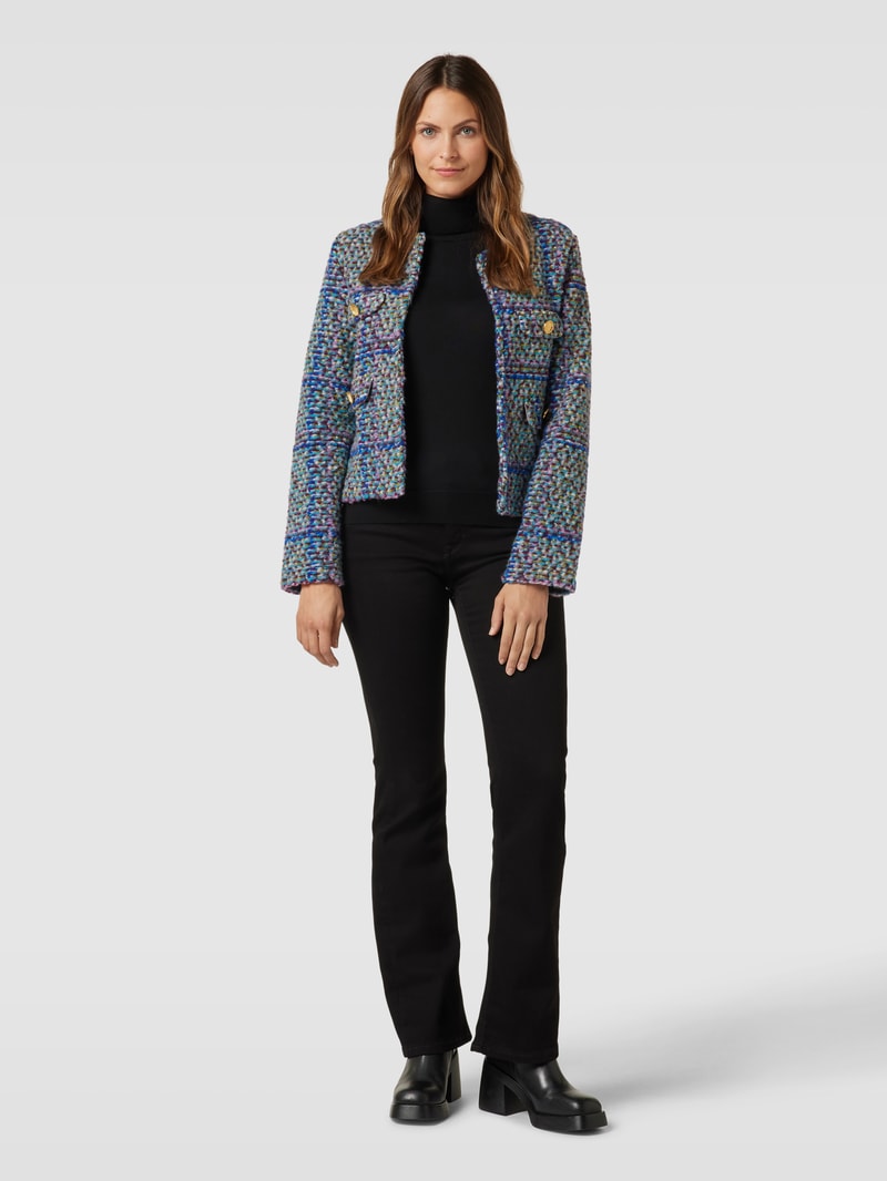 Blazer mit Schurwoll-Anteil im Allover-Look in lindgrün