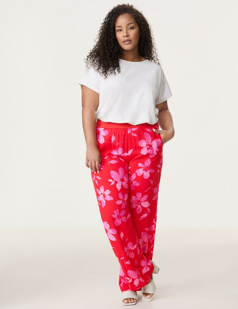 Palazzohose mit Floral-Print