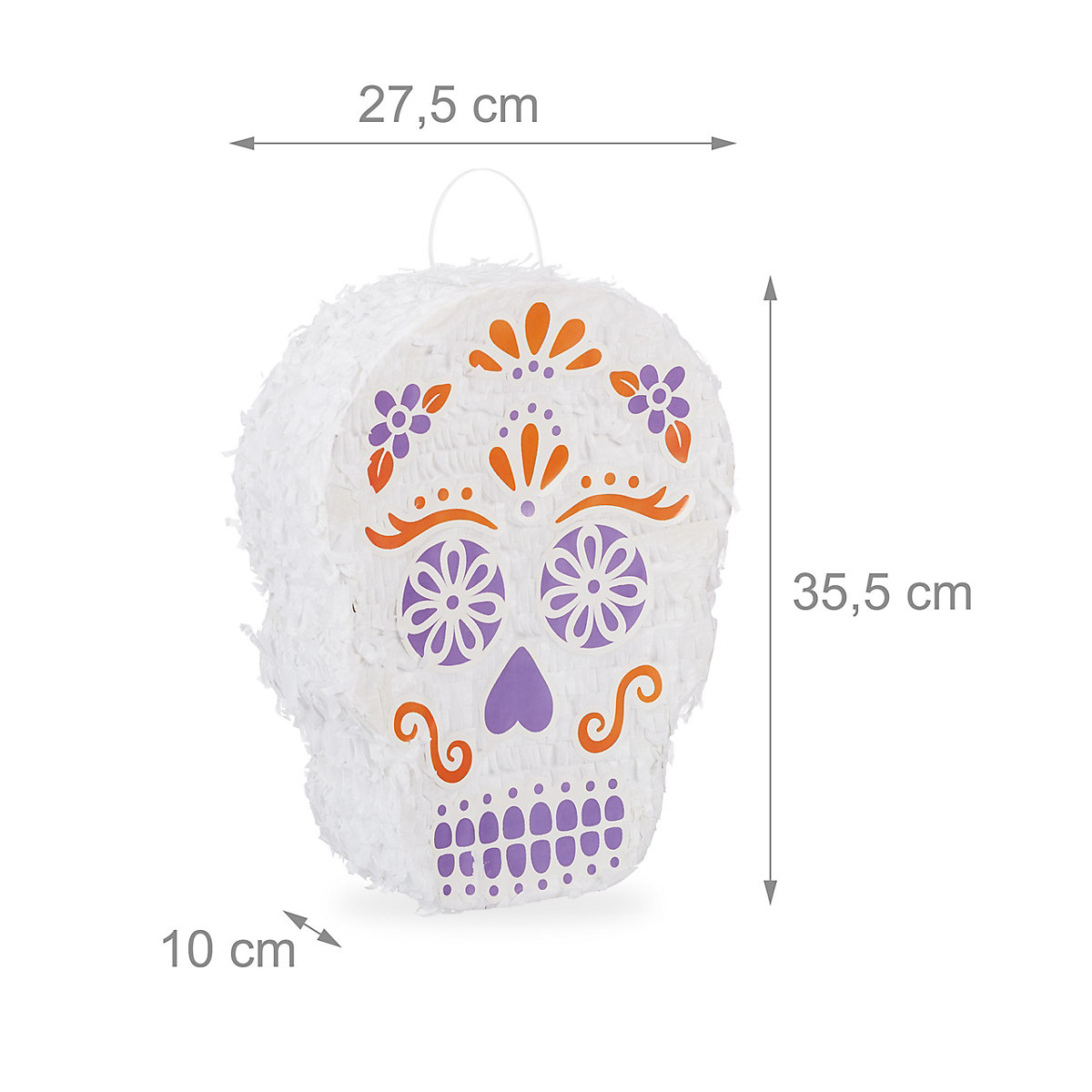 3-teiliges Pinata Set Totenkopf