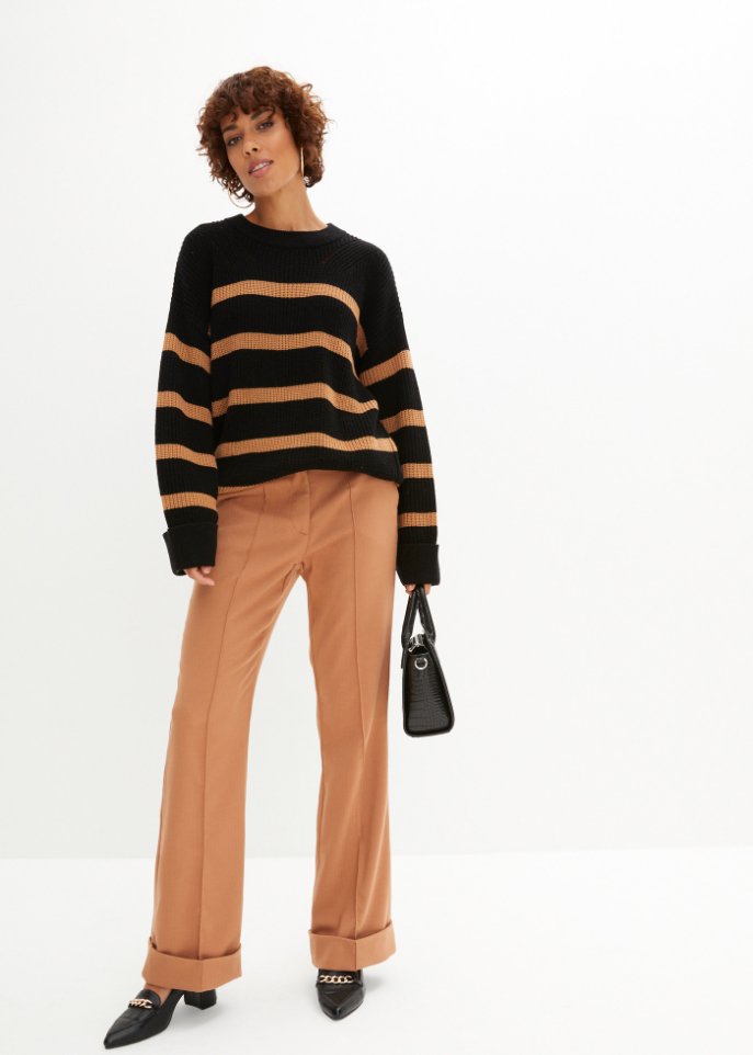 Wollpullover mit lockerer Passform