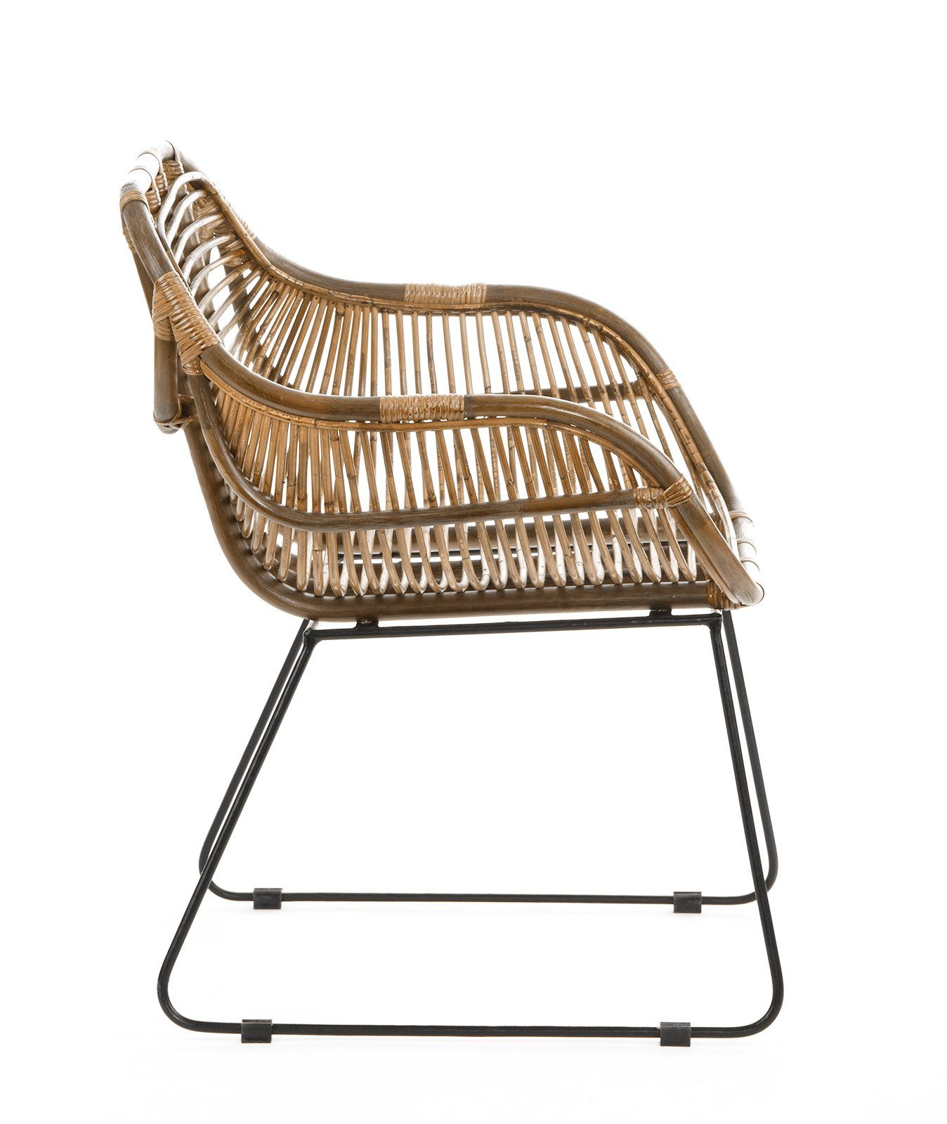 animal-design Rattanstuhl, Rattanstuhl Korbstuhl VENUS stabil aus Rattan in braun / natur - Handarbeit