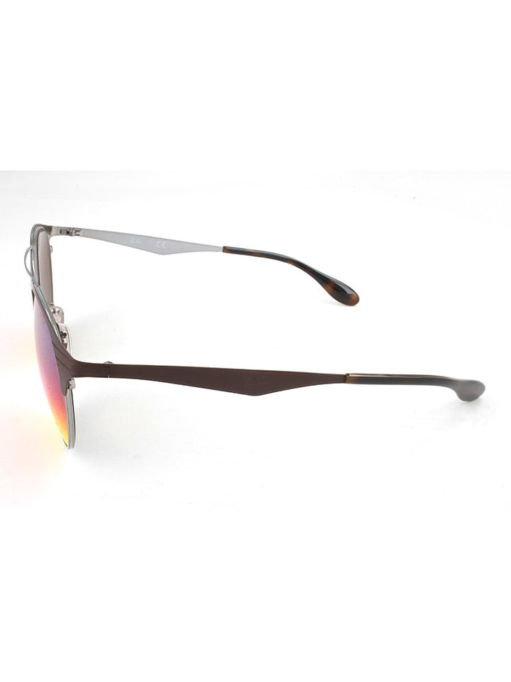 Ray Ban Unisex-Sonnenbrille in Braun-Silber/ Grün-Orange günstig kaufen