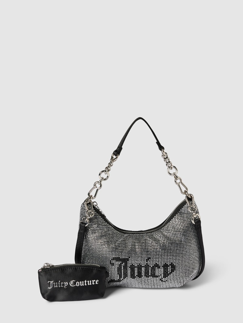 Hobo Bag mit Allover-Ziersteinbesatz Modell 'HAZEL' in black