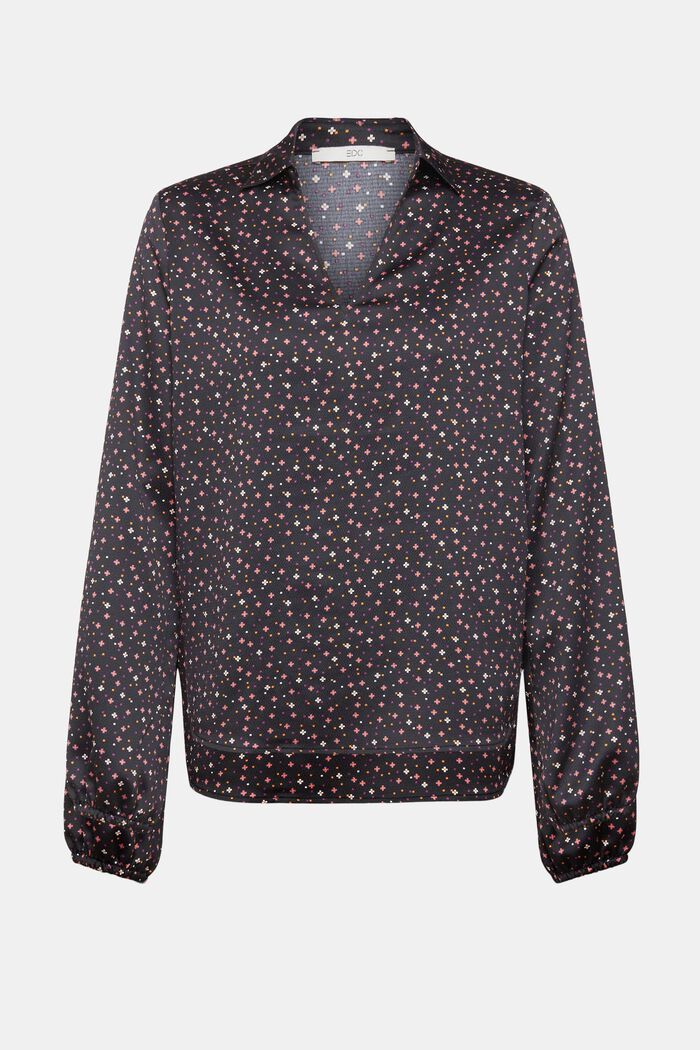 Satinbluse aus Strukturqualität