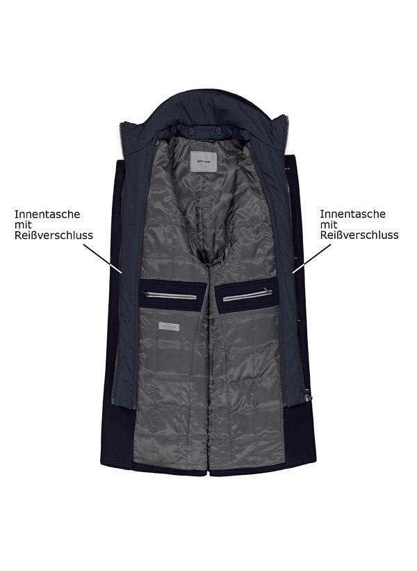 Pierre Cardin, Jacke Colyn, Wolle wattiert, navy