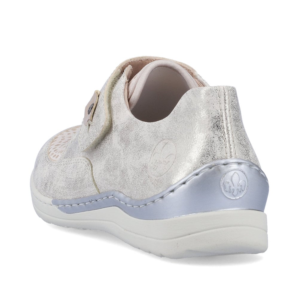Rieker Damen Slipper champagner-metallic