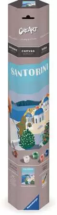 CreArt Leinwand Farbenfrohes Santorini - Malen nach Zahlen für Erwachsene