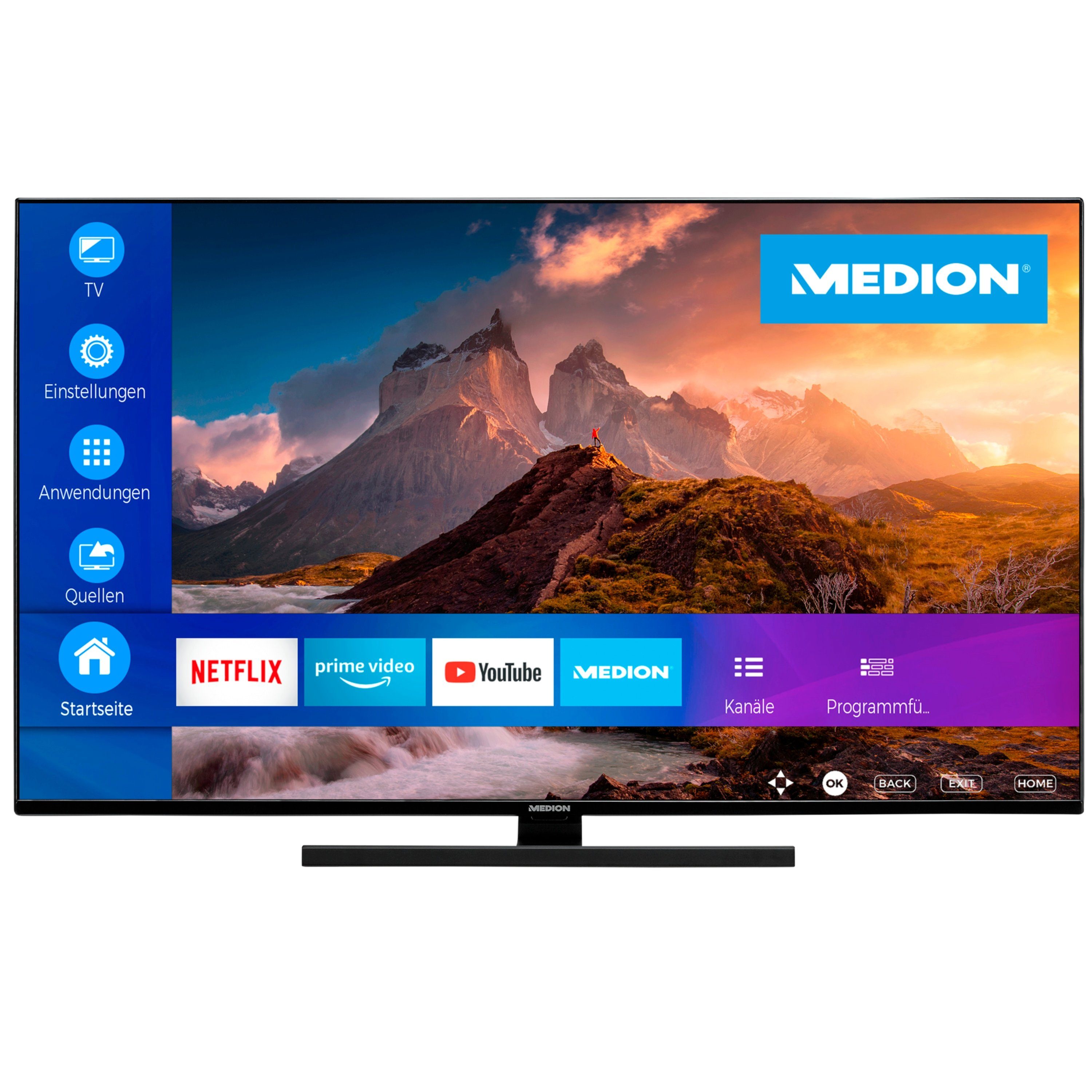 Medion® MD30606 LCD-LED Fernseher (125.7 cm/49.5 Zoll, 4K Ultra HD, Smart-TV, 60Hz, MD30606)