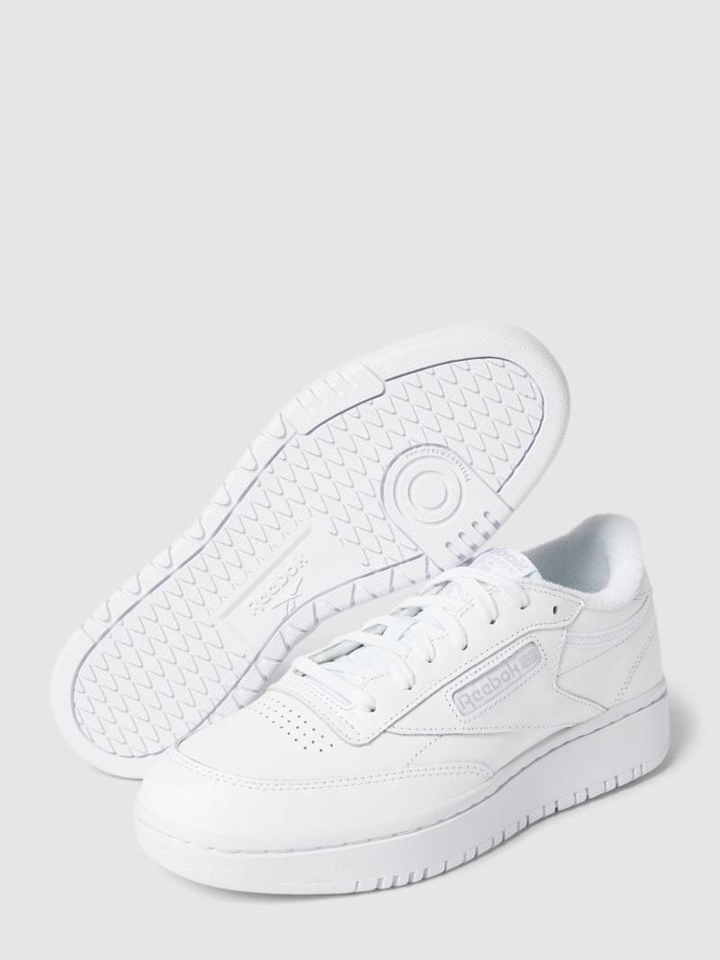 Sneaker mit Futter aus Frottee Modell 'Club C' in weiß