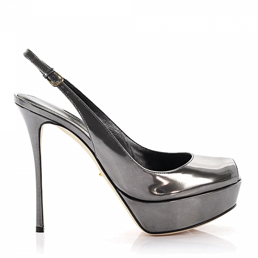 Sergio Rossi - Riemchensandalen ALTON Kalbsleder grau - grau
