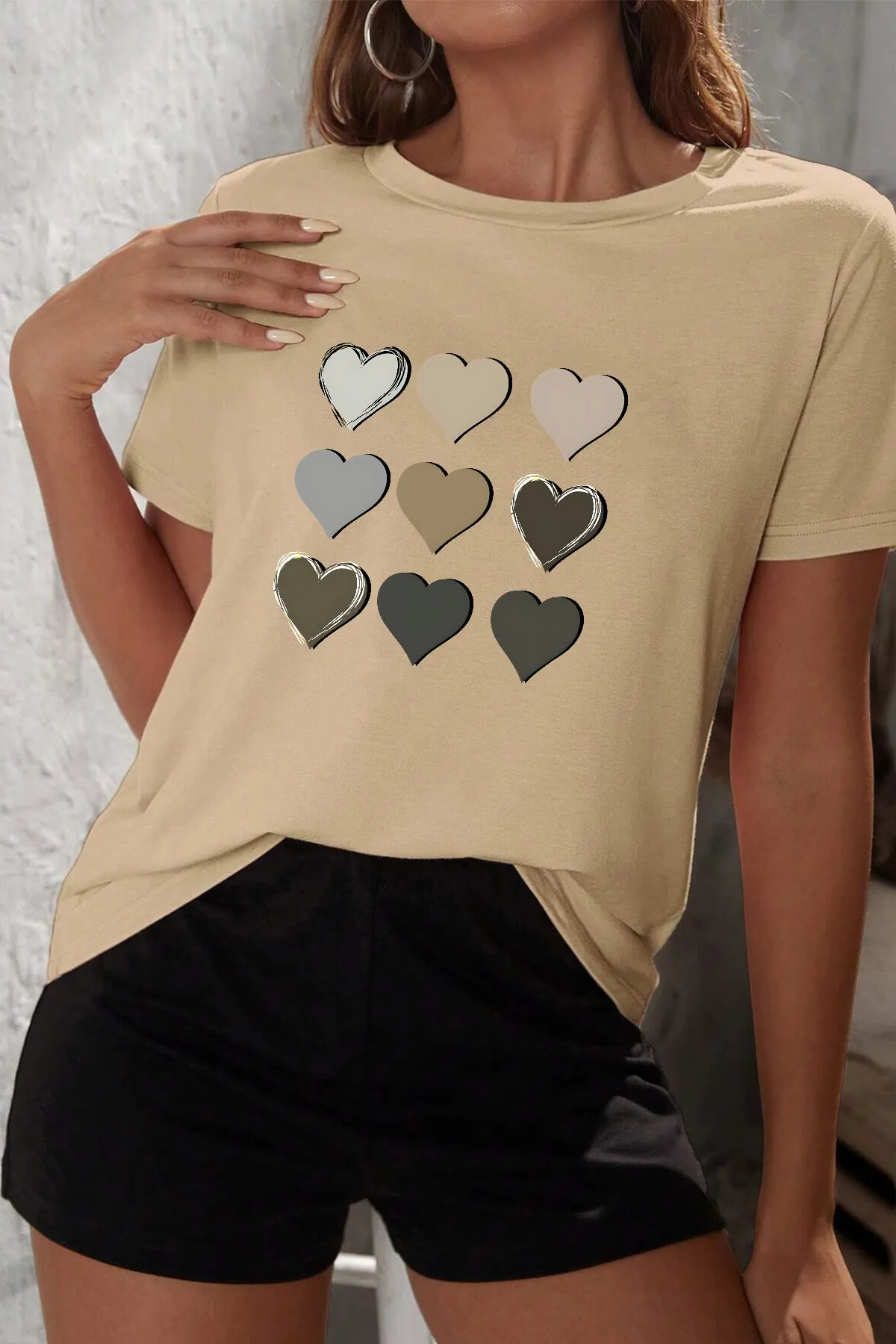 uyguntarz  Shorts-Set mit Herz-Print