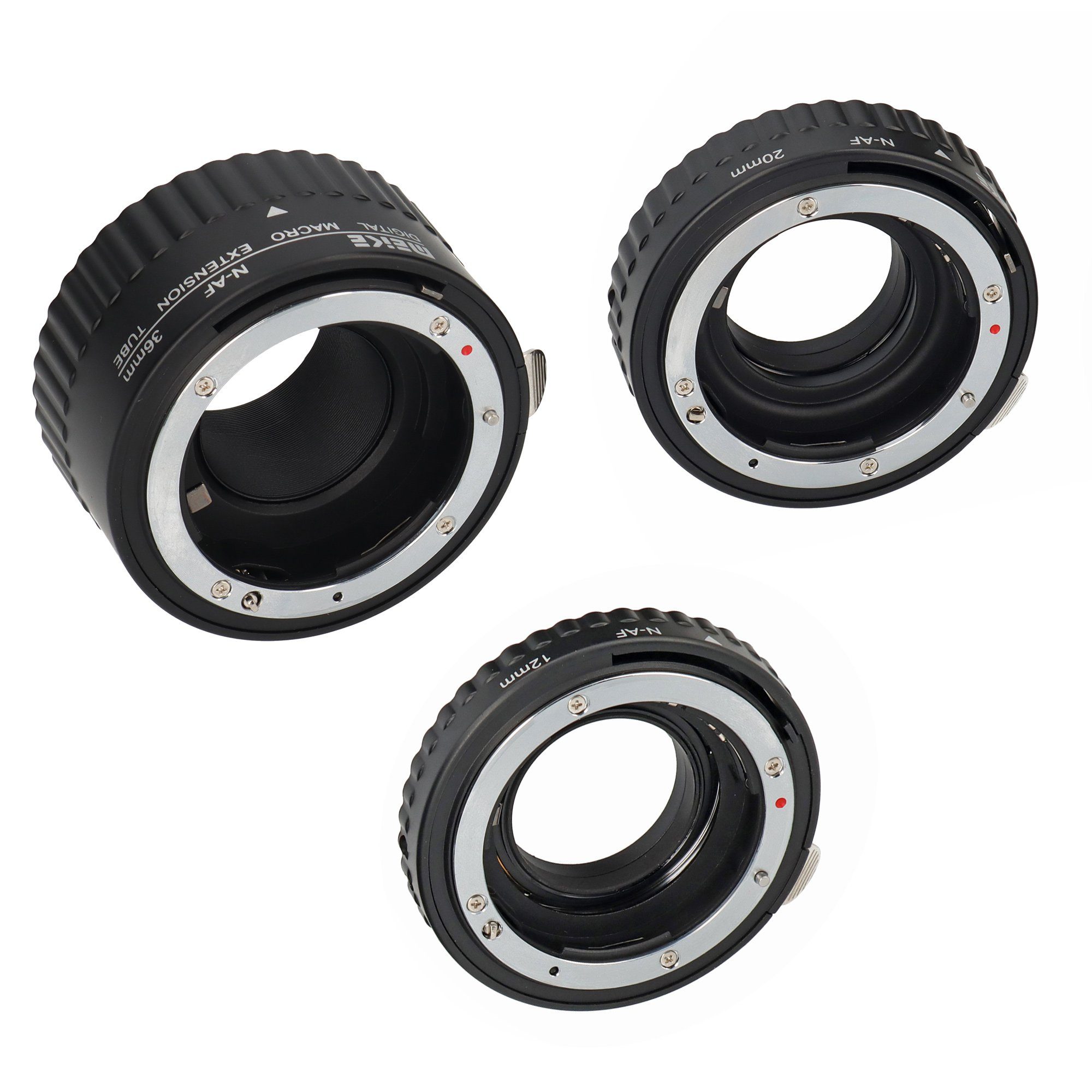 Meike AF Automatik Makro Zwischenringe für Nikon SLR Größen 12 20 36mm Makroobjektiv