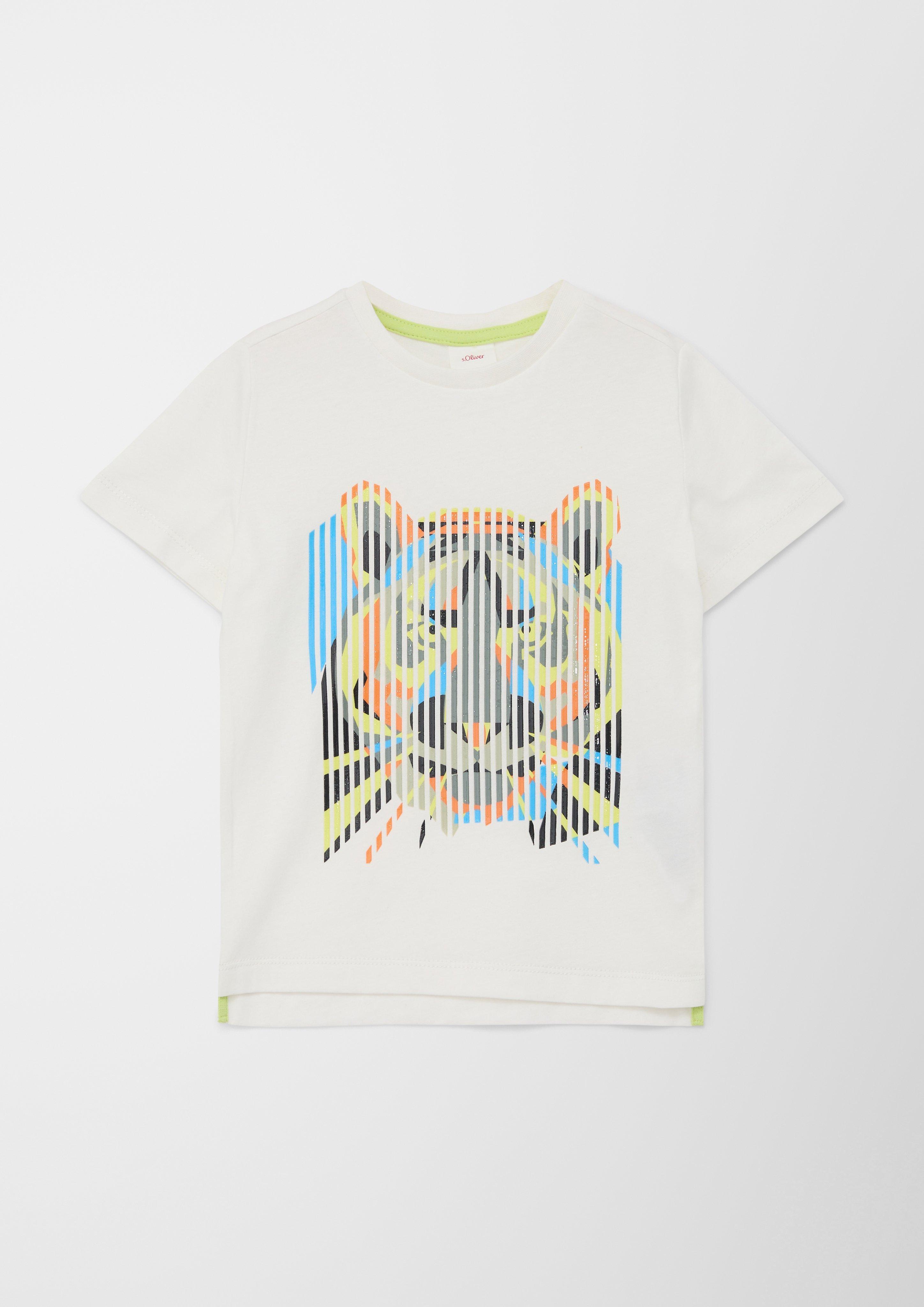 T-Shirt mit gummiertem Print  2127489-0210