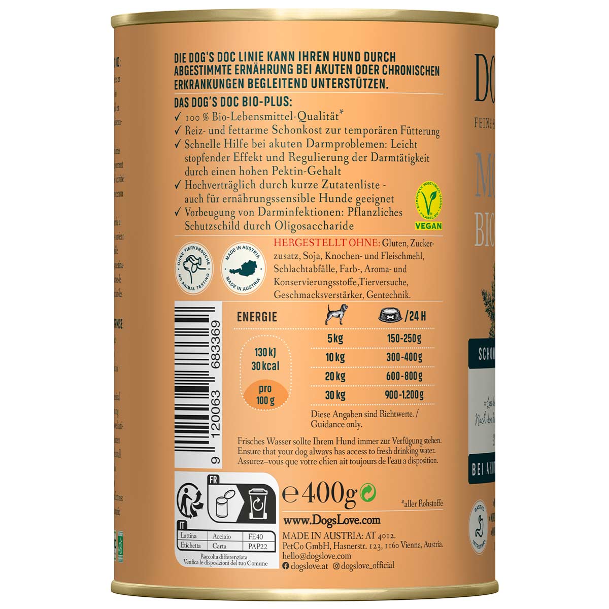 Dog's Love DOC Morosche BIO Karottensuppe kaufen bei ZooRoyal