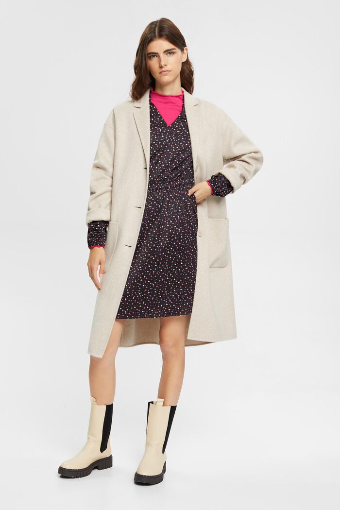Kleid mit Print und Kragen